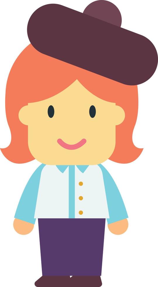actress illustration in minimal style vector