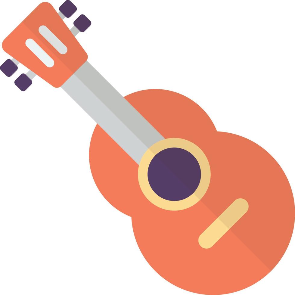 ilustración de guitarra acústica en estilo minimalista vector