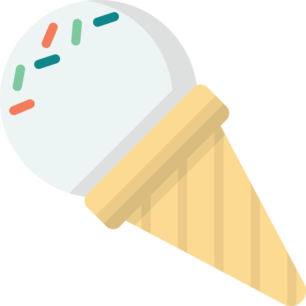 ilustración de cono de helado en estilo minimalista vector
