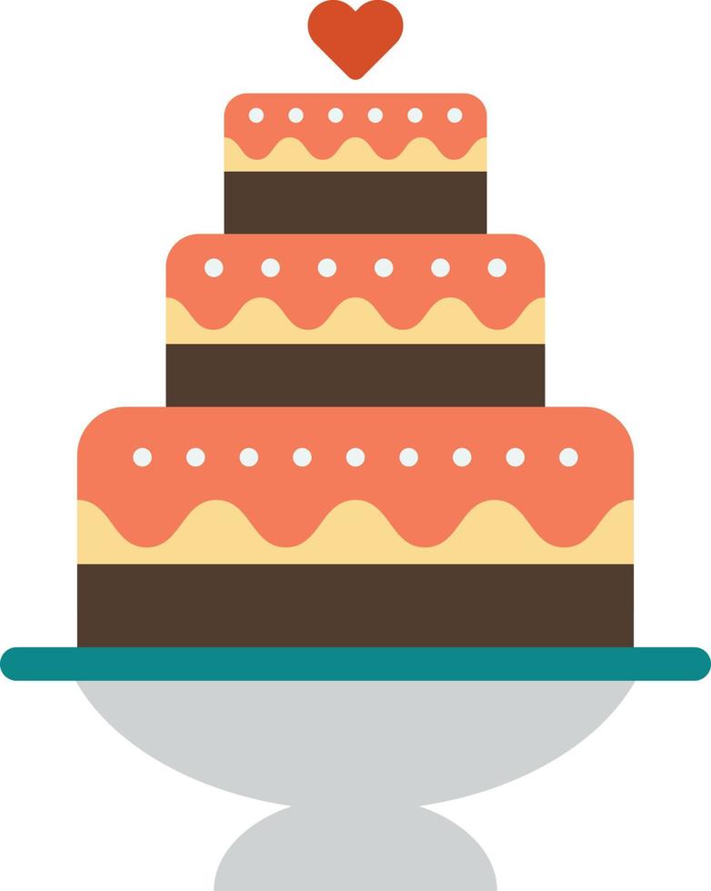 birthday cake illustration in minimal style vector