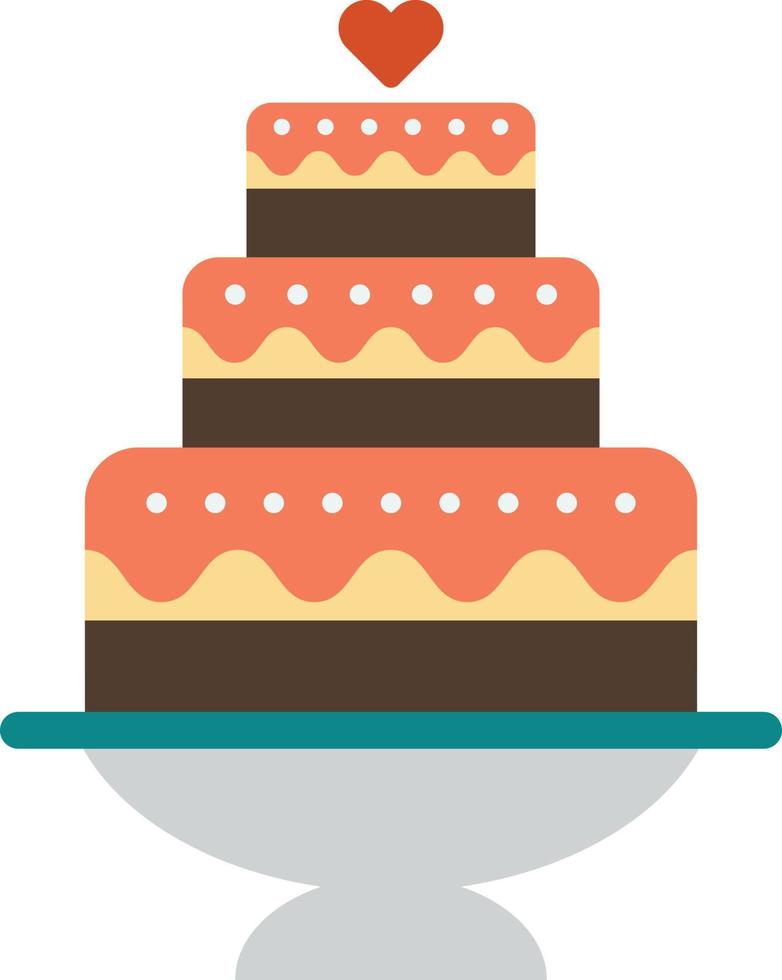 birthday cake illustration in minimal style vector