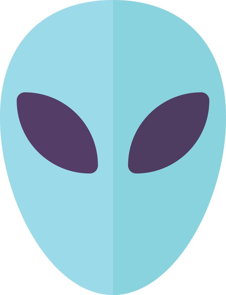 ilustración de máscara alienígena en estilo minimalista vector