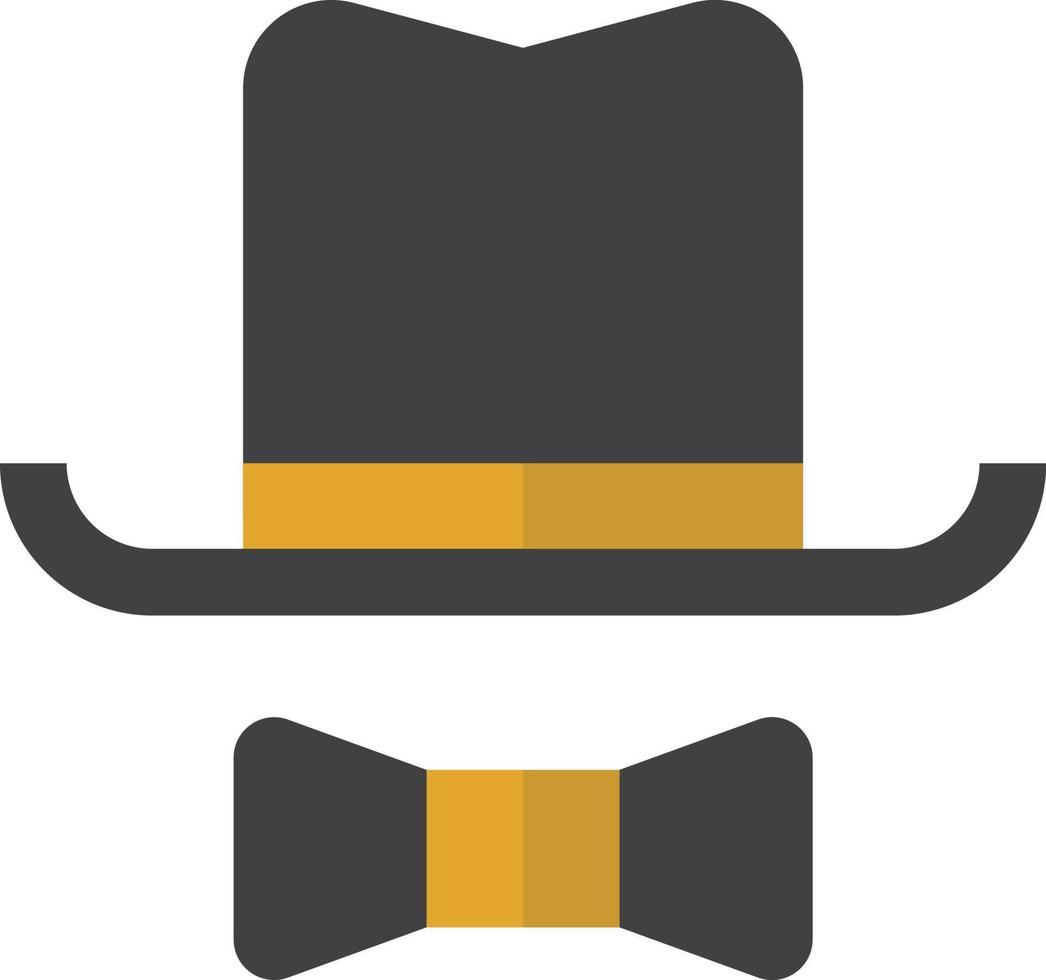 top hat with bow illustration in minimal style vector