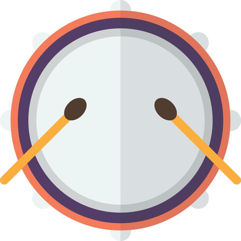 drums from top view illustration in minimal style vector