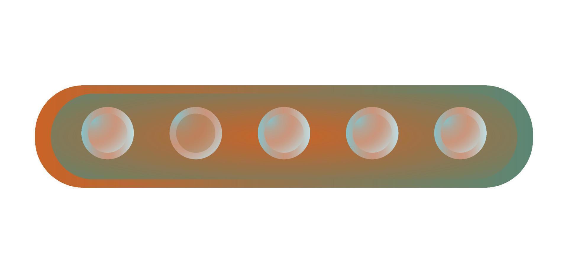 Plates with buttons in trendy style. Multicolor background. For sites, applications, internet projects. Vector illustration isolated on white background.