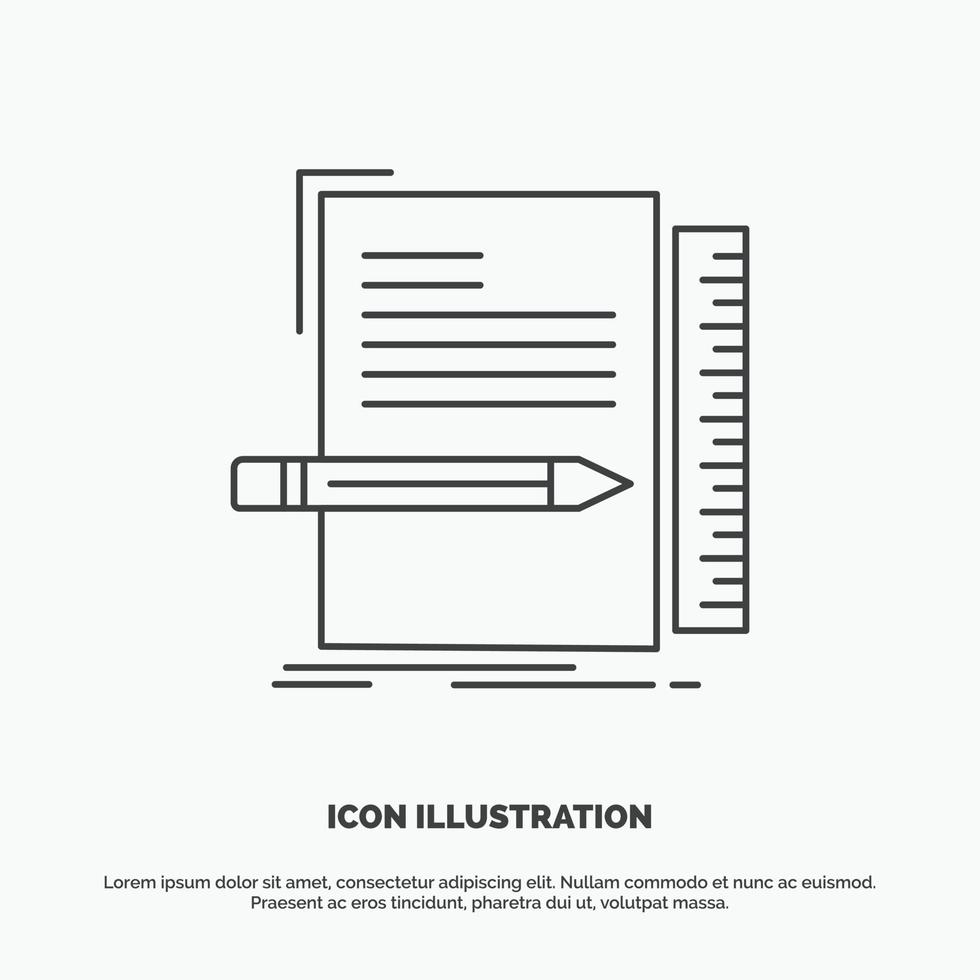 código. codificación. expediente. programación. icono de guión. símbolo gris vectorial de línea para ui y ux. sitio web o aplicación móvil vector