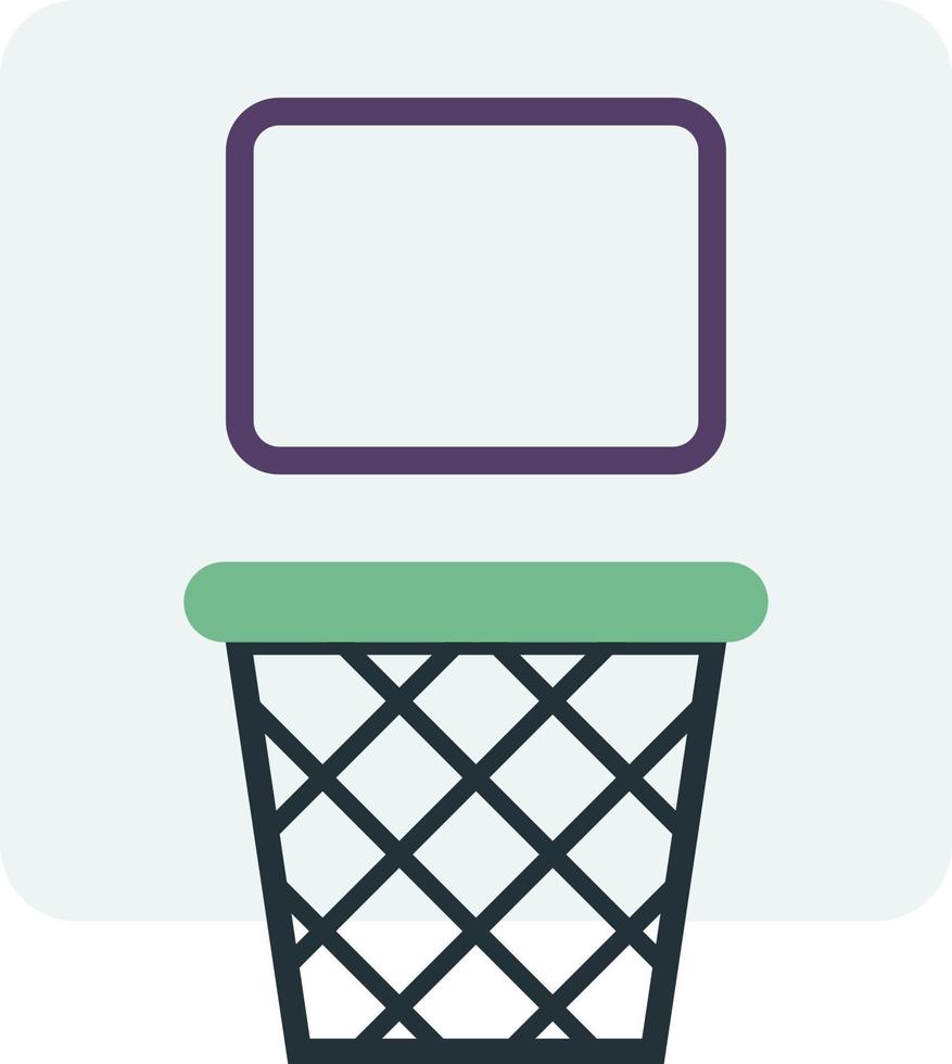ilustración de tablero de baloncesto en estilo minimalista vector