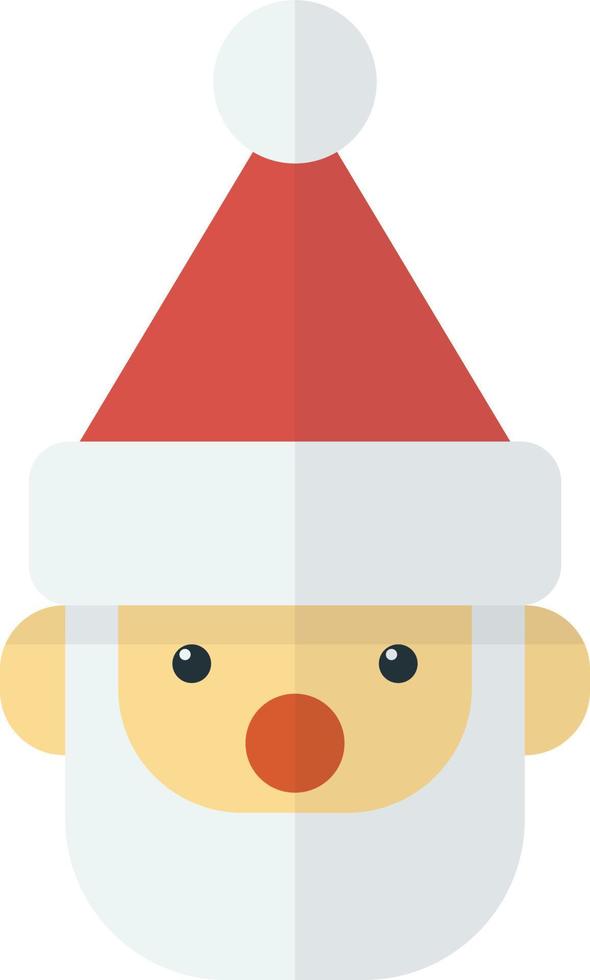 Santa Claus face illustration in minimal style vector