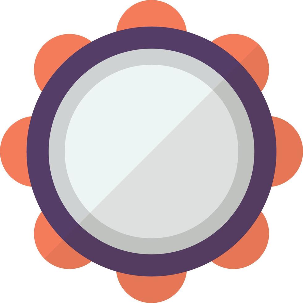 Tambourine illustration in minimal style vector
