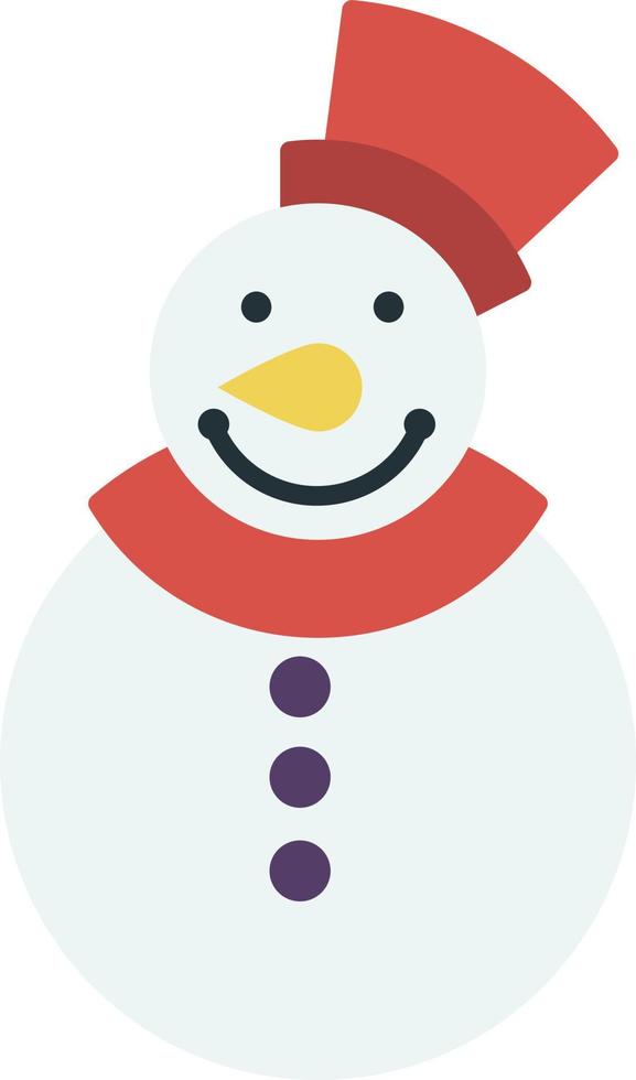 muñeco de nieve sonríe ilustración en estilo minimalista vector