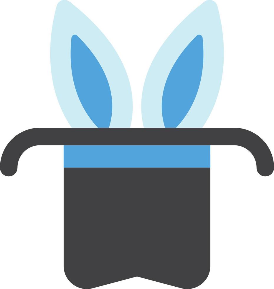 magician hat with bunny ears illustration in minimal style vector