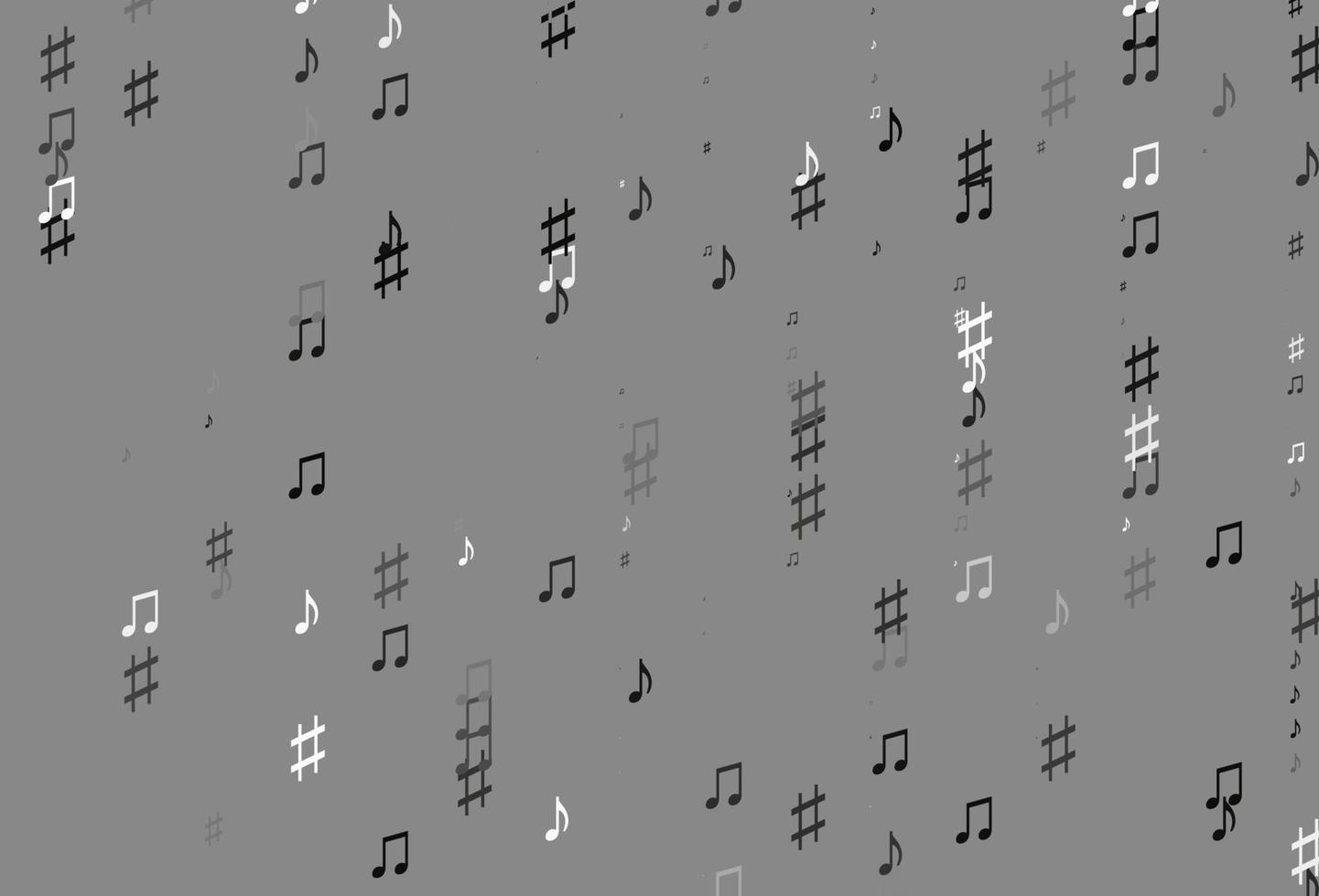 Light Black vector pattern with music elements.