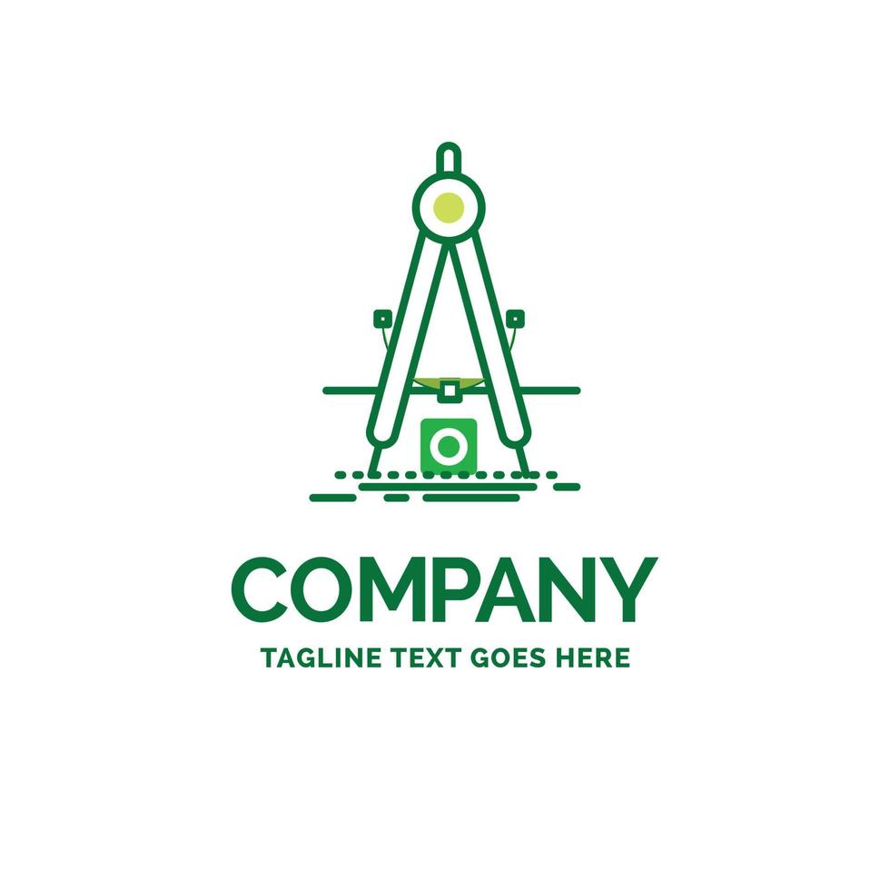 Design. measure. product. refinement. Development Flat Business Logo template. Creative Green Brand Name Design. vector