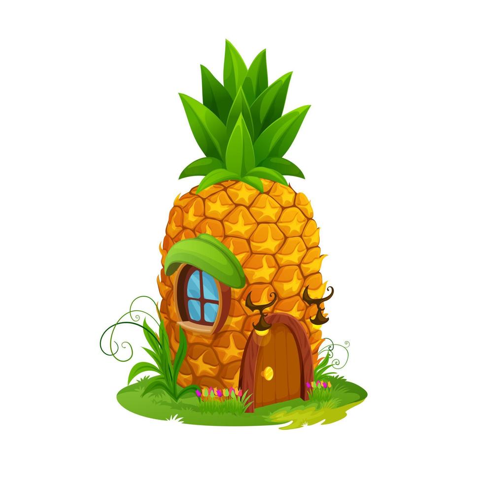 Pineapple fairytale house building or dwelling vector