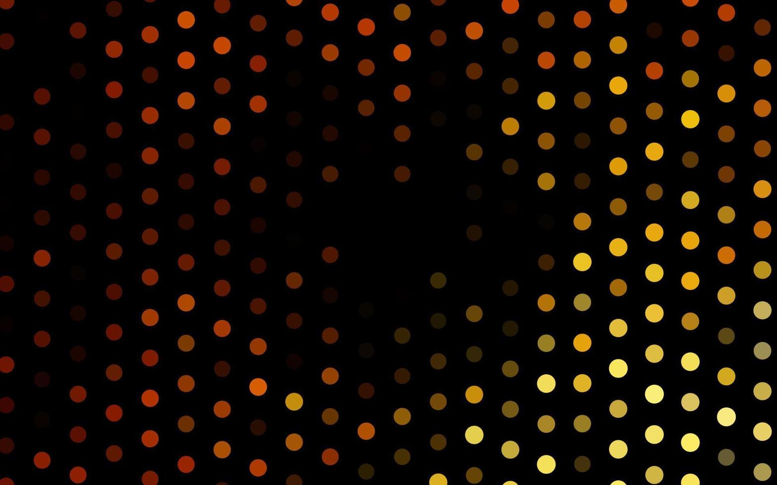 Dark Yellow, Orange vector pattern with spheres.