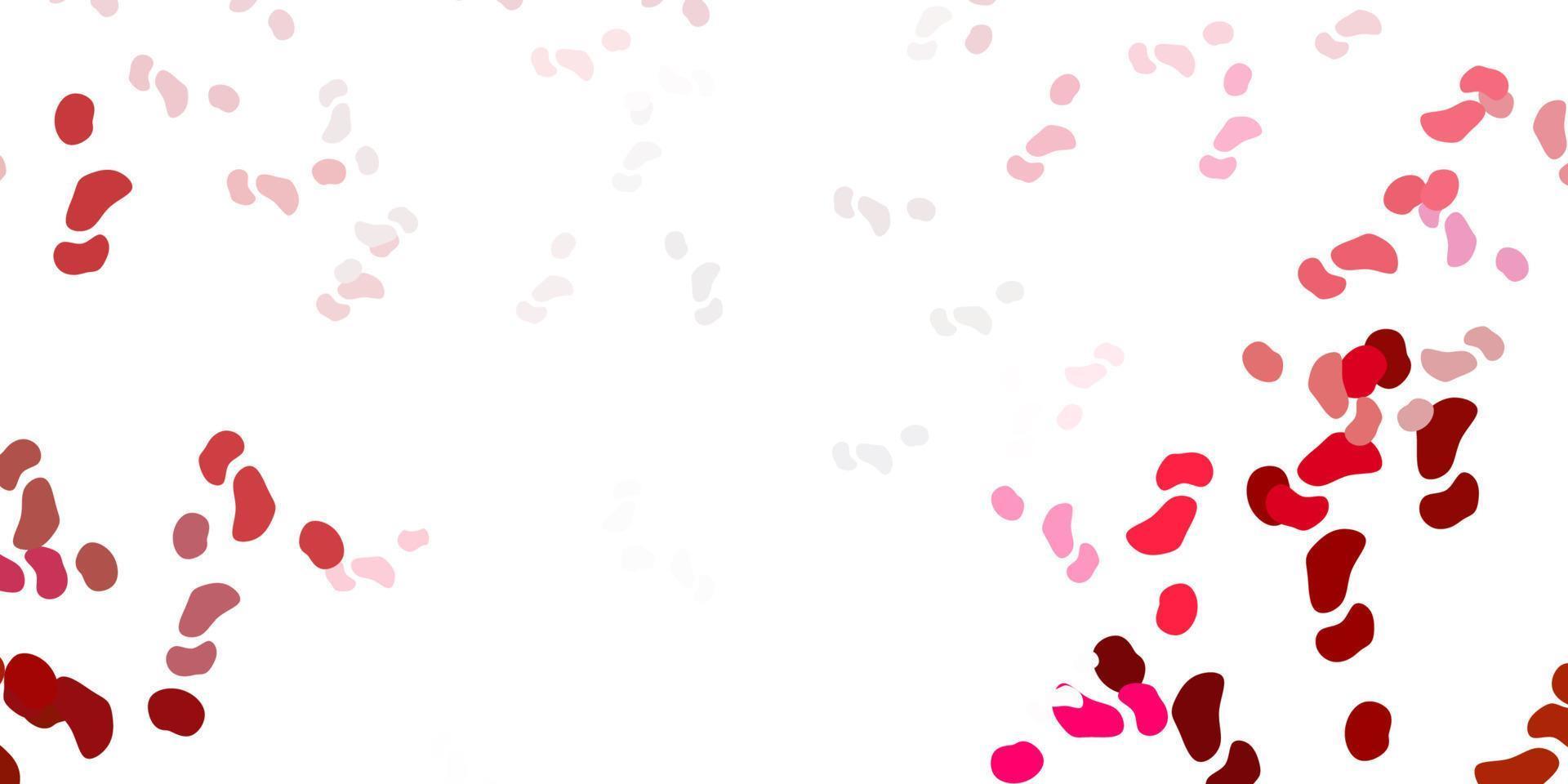 Light pink, red vector backdrop with chaotic shapes.