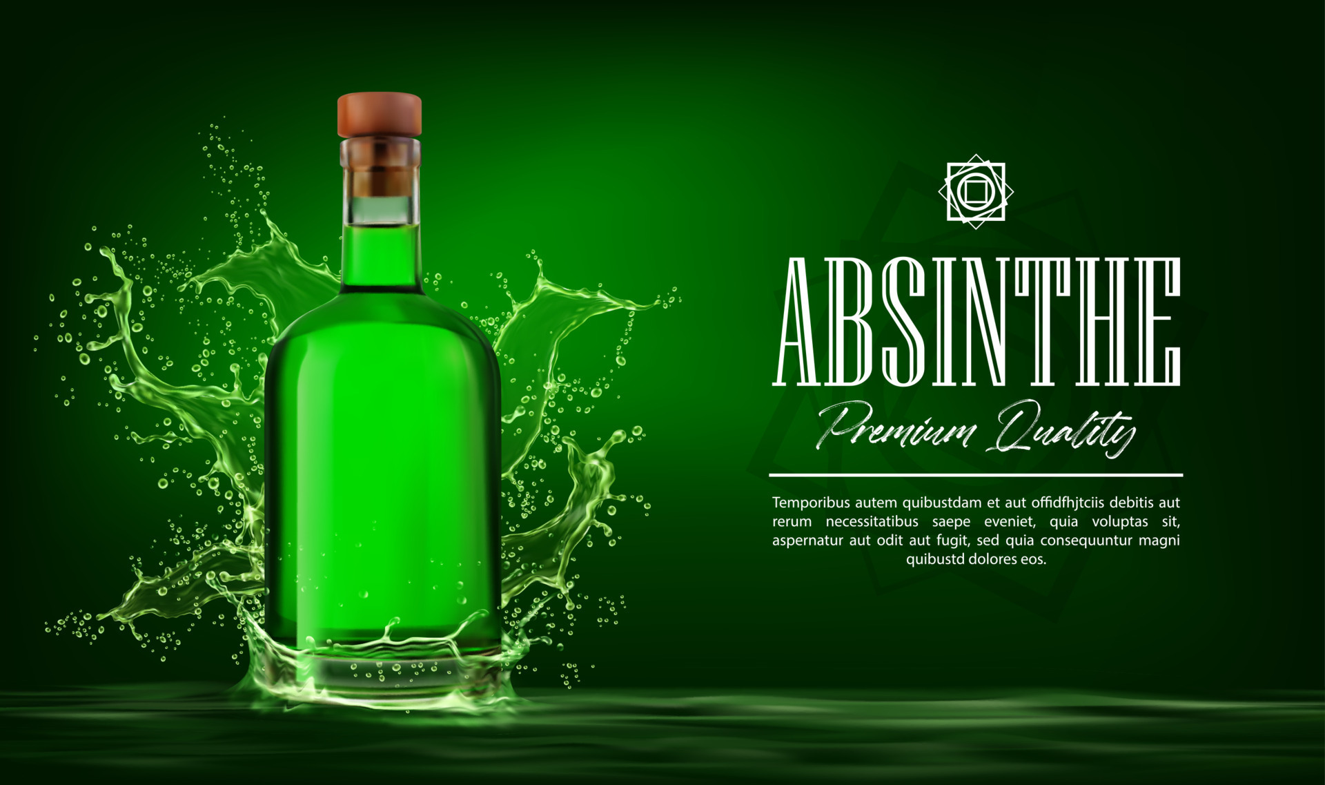 Absinthe Alcohol Liquor Bottle With Green Splash 12963468 Vector Art At absinthe-alcohol-liquor-bottle-with-green-splash-12963468-vector-art-at