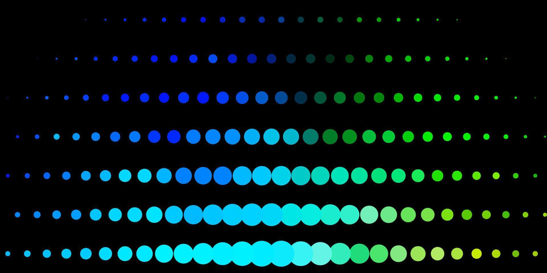 Dark Blue, Green vector pattern with spheres.