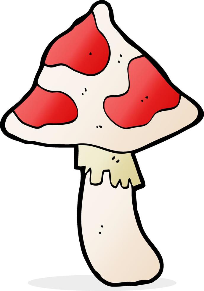 doodle cartoon toadstool vector