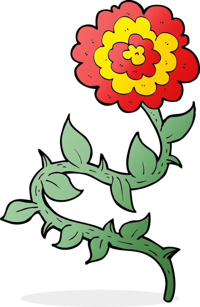 garabato, caricatura, flor vector