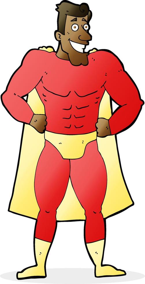 doodle character cartoon superhero vector