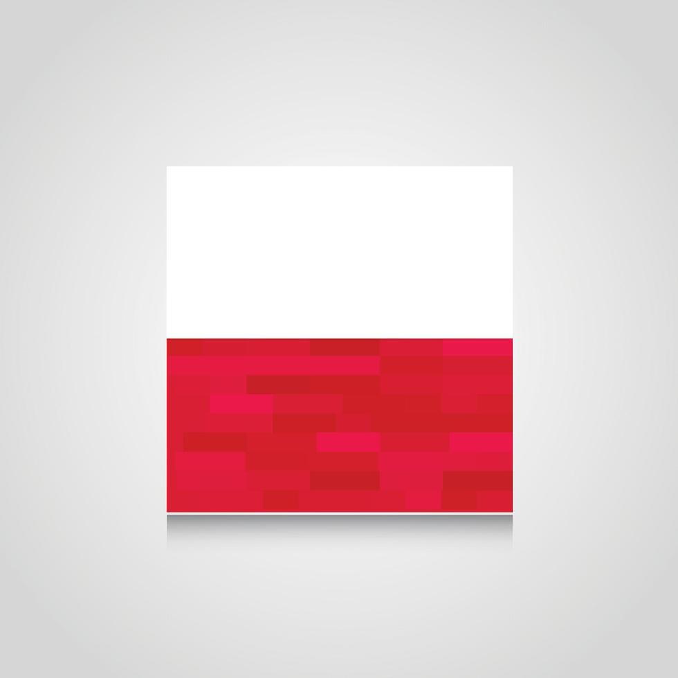 Poland Abstract Flag Background vector