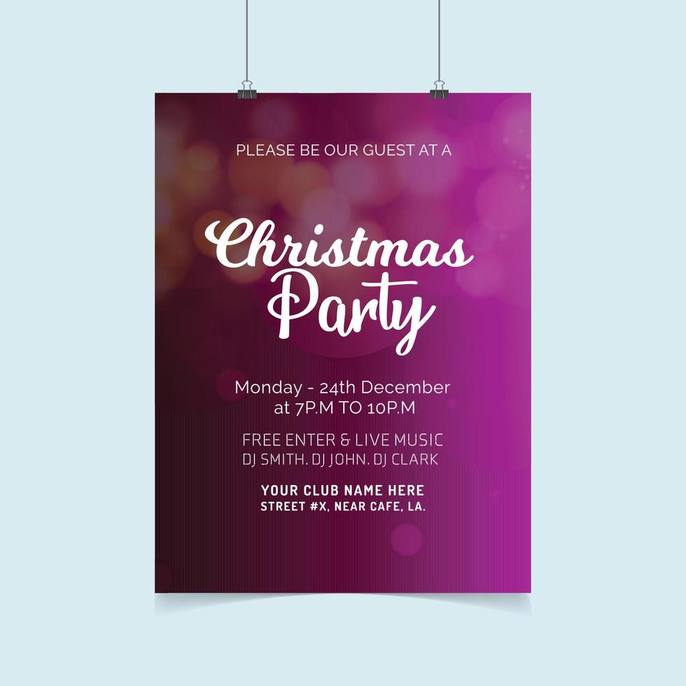 Christmas card design with elegant design and creative background vector