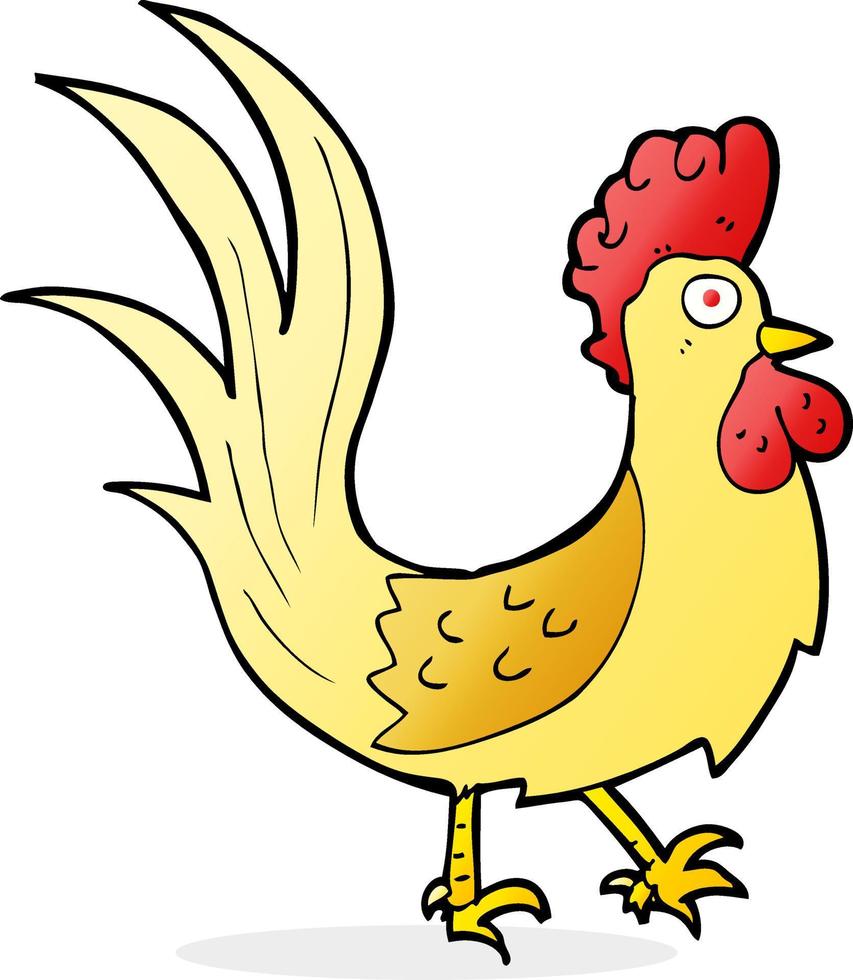 doodle character cartoon cockerel vector