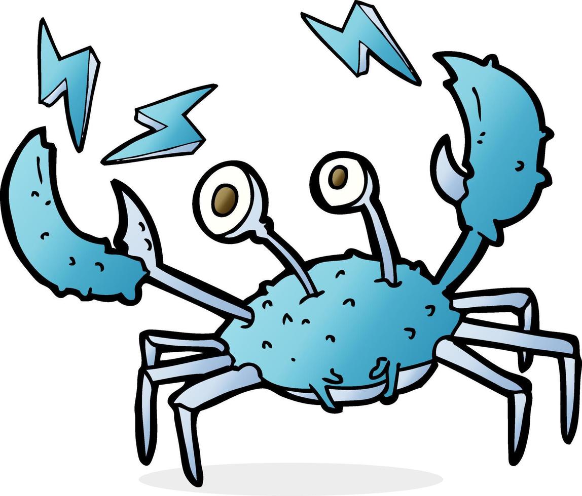 doodle character cartoon crab vector