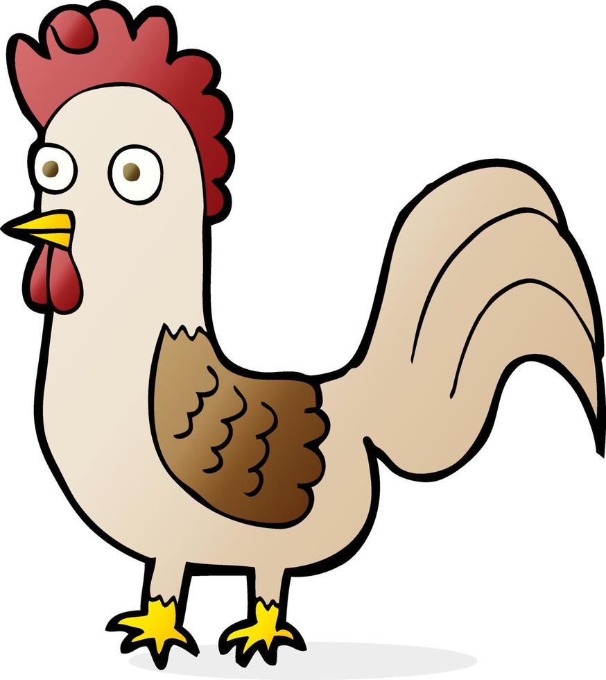 doodle character cartoon rooster vector