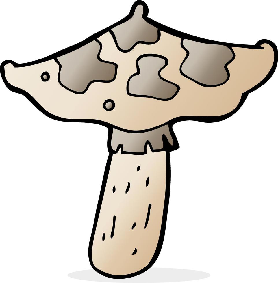 doodle cartoon toadstool vector