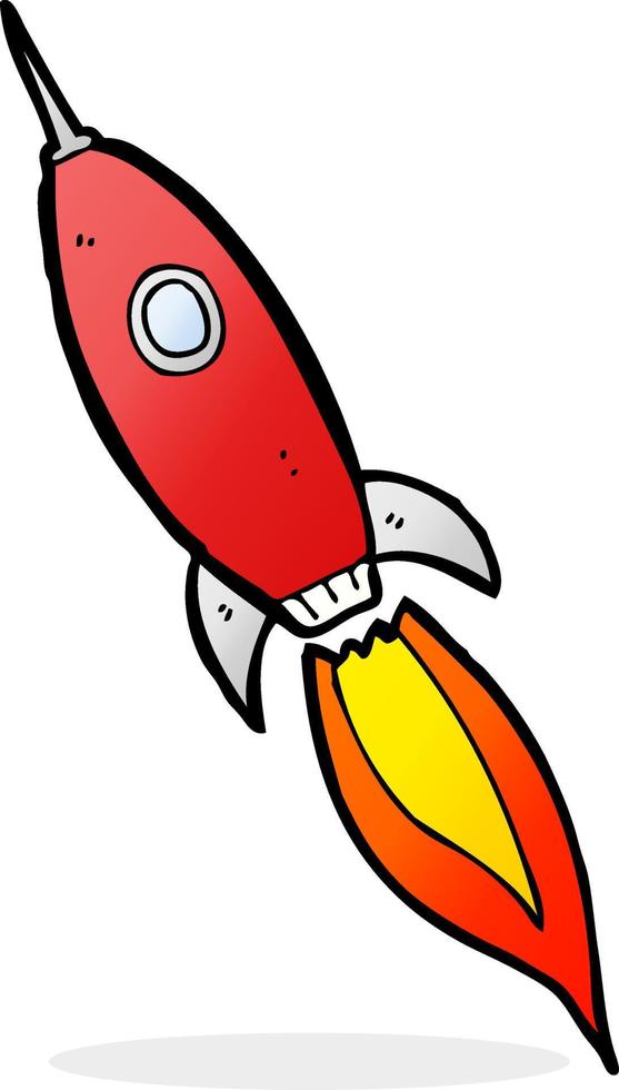 doodle cartoon spaceship vector