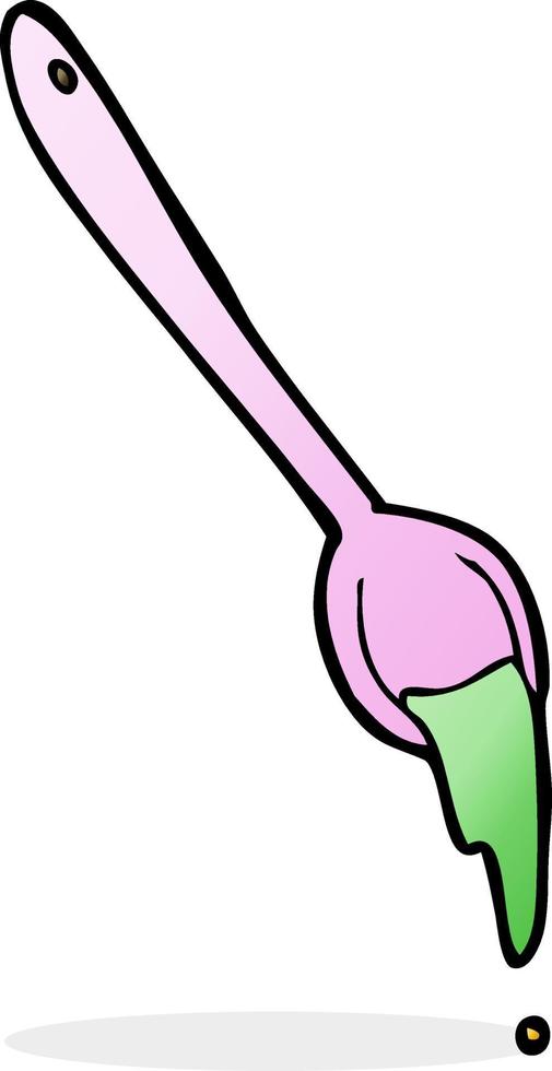 doodle cartoon spoon vector