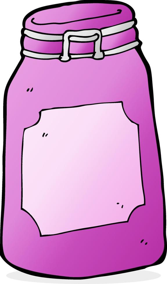 doodle cartoon jar vector