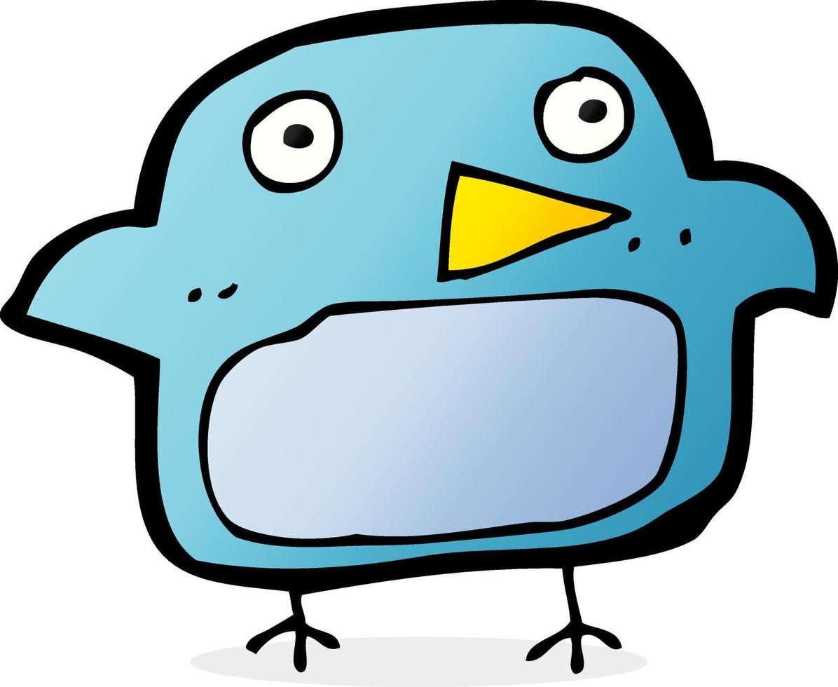 doodle character cartoon bluebird vector