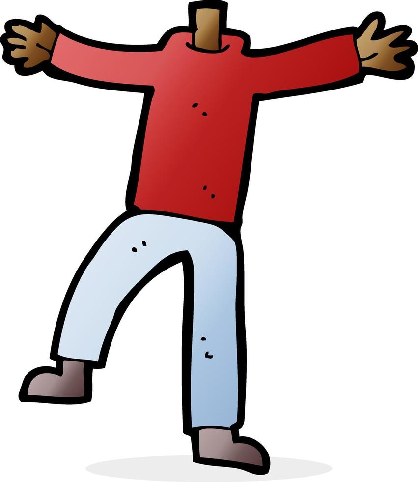 doodle character cartoon male gesturing body vector