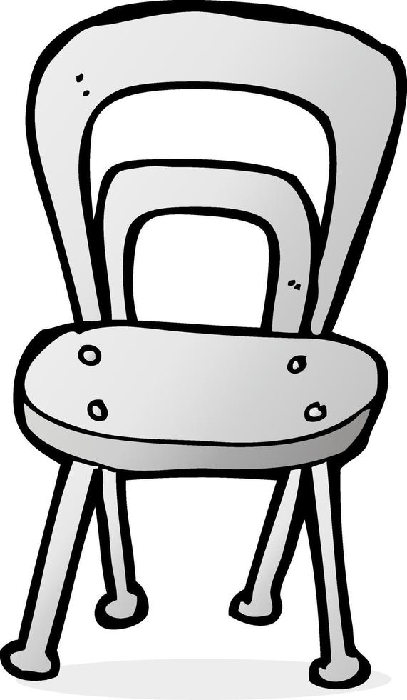 silla de dibujos animados garabato vector