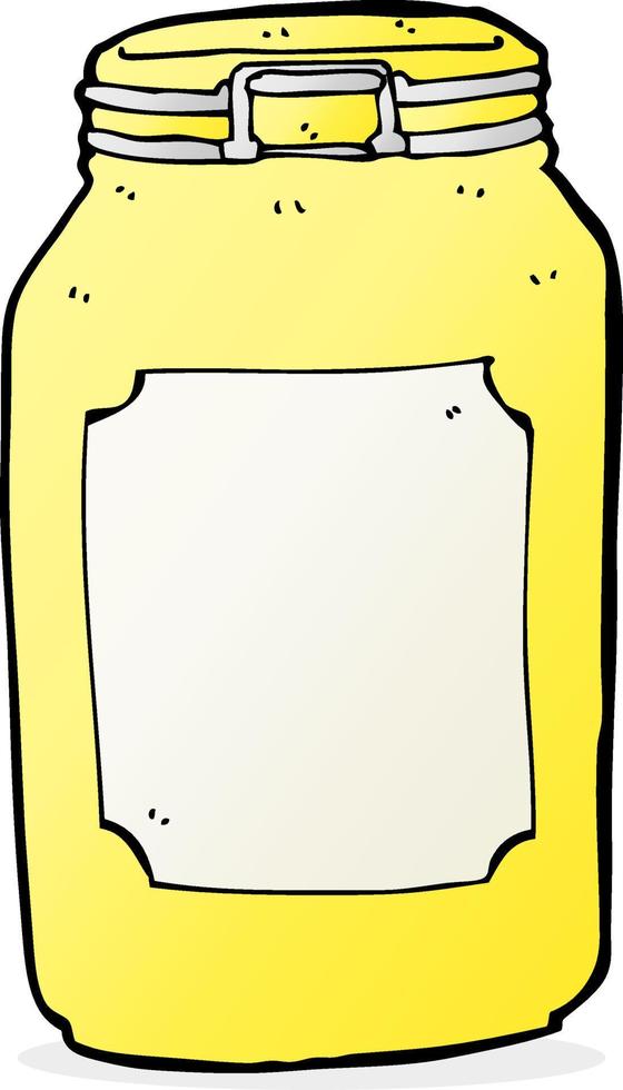 doodle cartoon jar vector