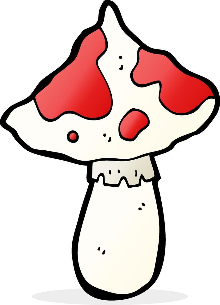 doodle cartoon toadstool vector