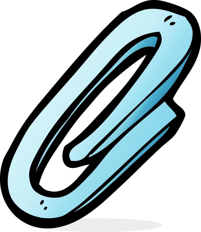 doodle cartoon paperclip vector