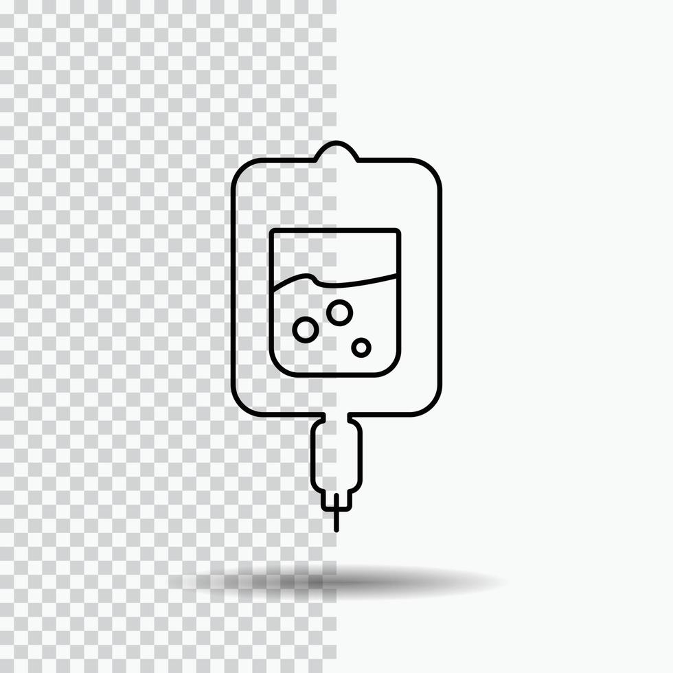 blood. test. sugar test. samples Line Icon on Transparent Background. Black Icon Vector Illustration