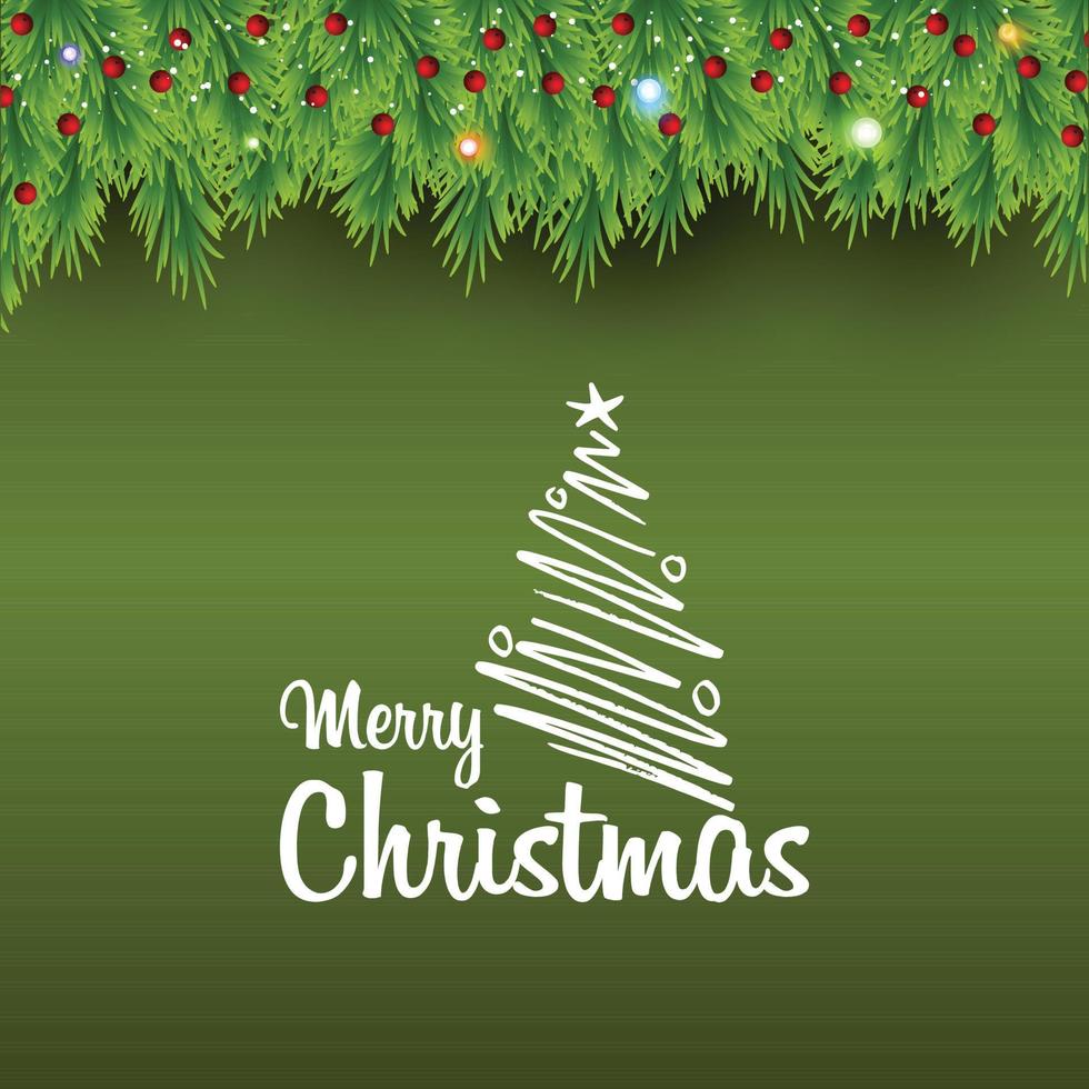 Merry Christmas Bokeh background vector