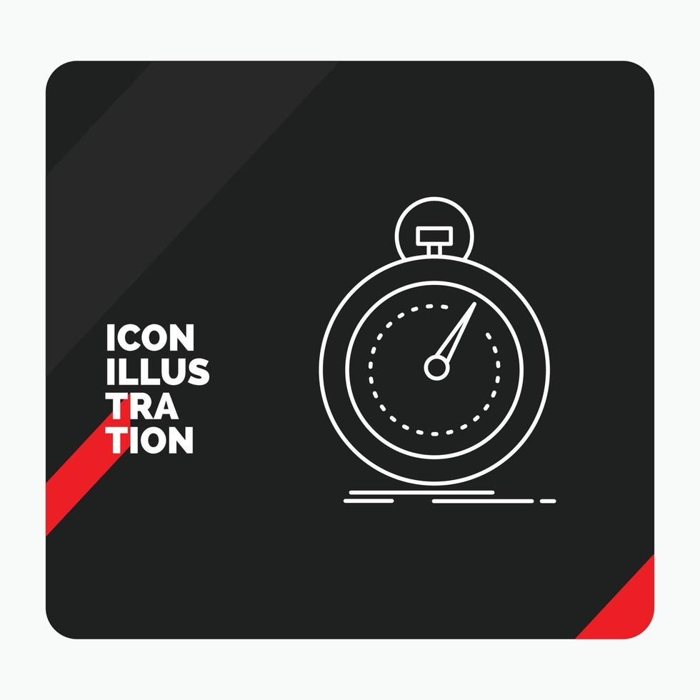 Red and Black Creative presentation Background for Done. fast. optimization. speed. sport Line Icon vector