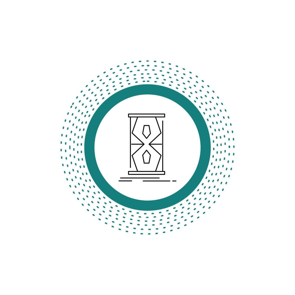 Access. clock. early. sand clock. time Line Icon. Vector isolated illustration