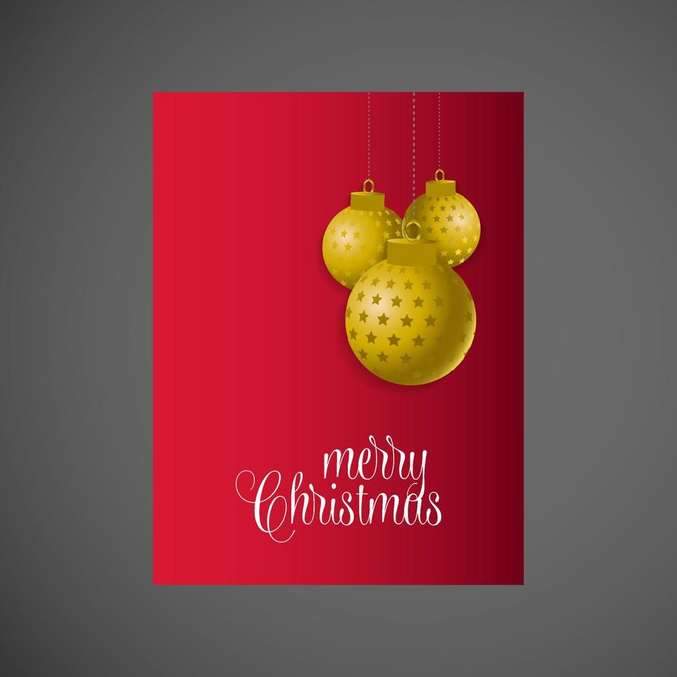 Hanging Snowball Merry Christmas Background vector