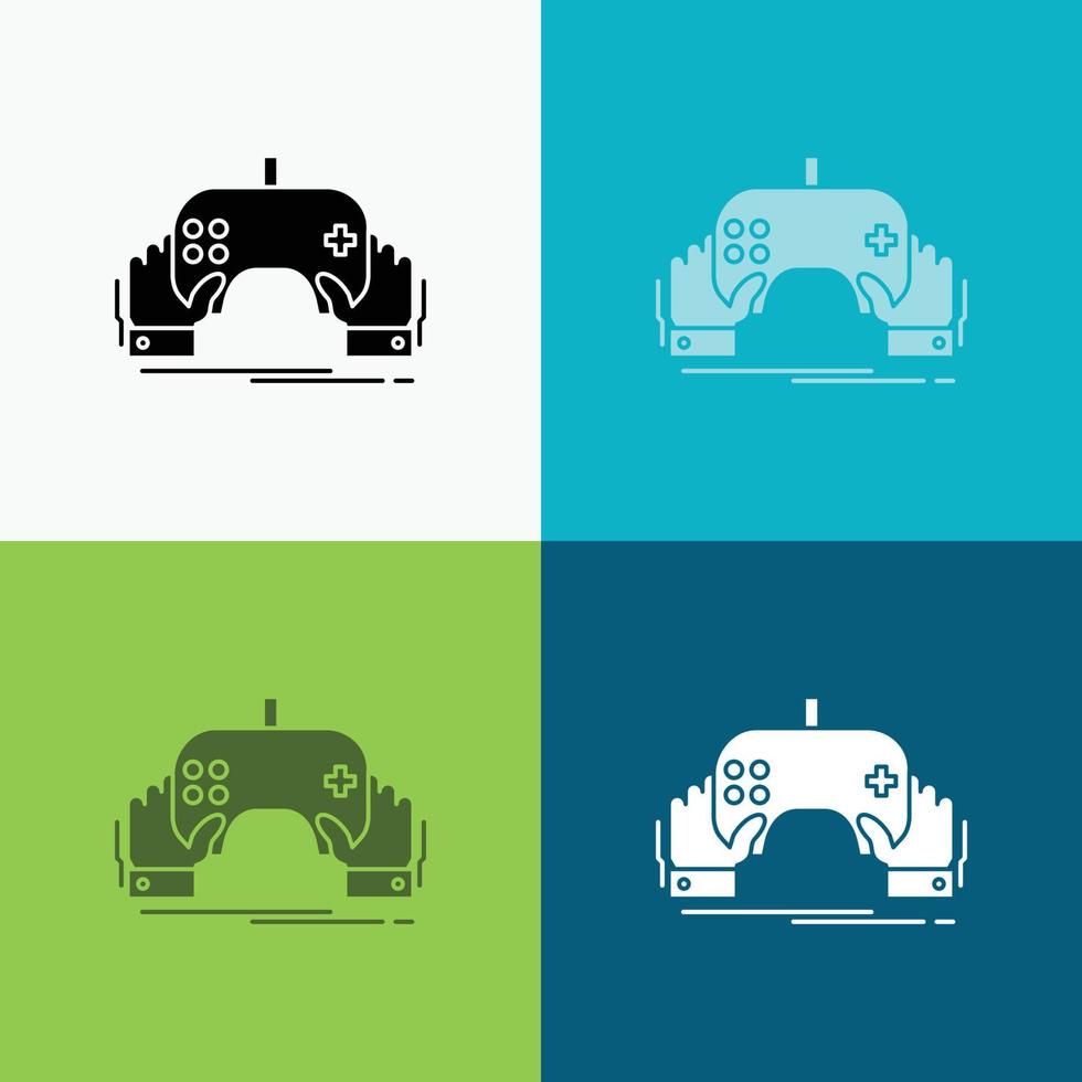 game. gaming. mobile. entertainment. app Icon Over Various Background. glyph style design. designed for web and app. Eps 10 vector illustration