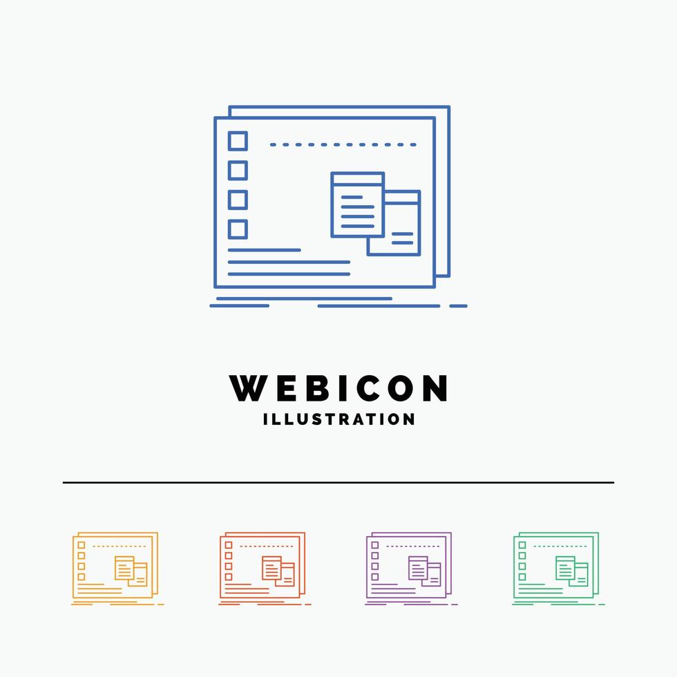 Window. Mac. operational. os. program 5 Color Line Web Icon Template isolated on white. Vector illustration