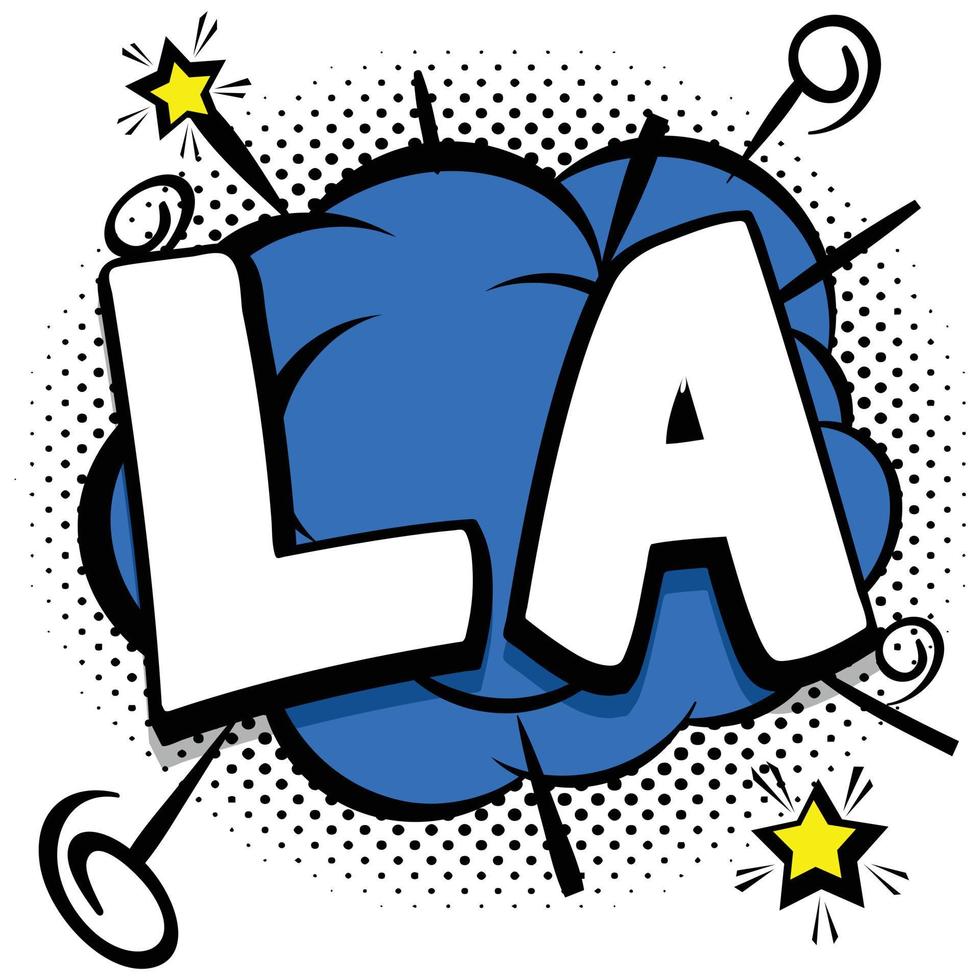 la Comic bright template with speech bubbles on colorful frames vector