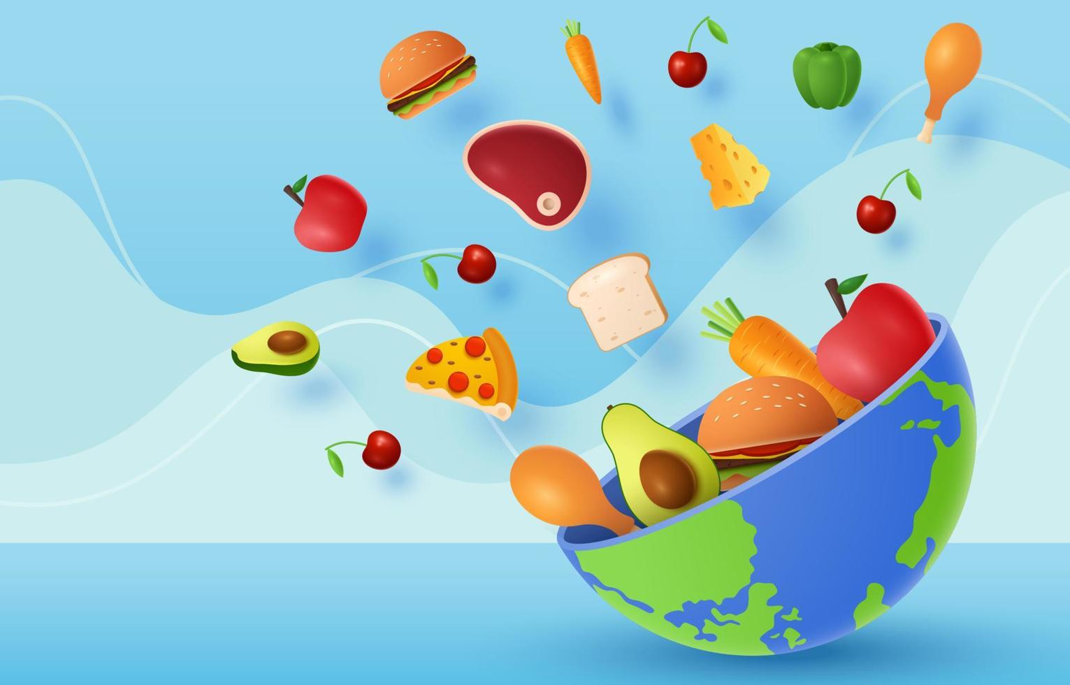World Food Day Background vector