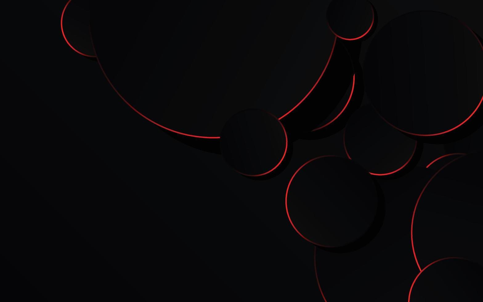 Abstract Red Circle on black background technology 12964962 Vector Art